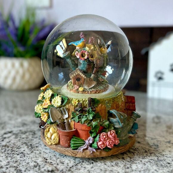 Other - VTG Charming Encased Garden Textured 3D Floral Cottagecore Globe Accent Decor